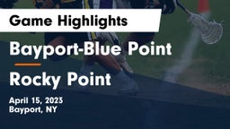Bayport-Blue Point  vs Rocky Point  Game Highlights - April 15, 2023