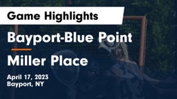 Bayport-Blue Point  vs Miller Place  Game Highlights - April 17, 2023