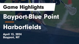 Bayport-Blue Point  vs Harborfields  Game Highlights - April 13, 2024