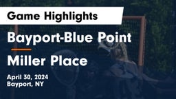 Bayport-Blue Point  vs Miller Place  Game Highlights - April 30, 2024