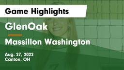 GlenOak  vs Massillon Washington  Game Highlights - Aug. 27, 2022