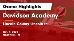 Davidson Academy  vs Lincoln County  Lincoln tn Game Highlights - Oct. 4, 2021
