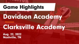 Davidson Academy  vs Clarksville Academy Game Highlights - Aug. 22, 2022