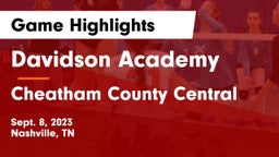 Davidson Academy  vs Cheatham County Central  Game Highlights - Sept. 8, 2023