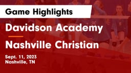 Davidson Academy  vs Nashville Christian  Game Highlights - Sept. 11, 2023