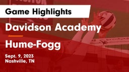 Davidson Academy  vs Hume-Fogg Game Highlights - Sept. 9, 2023