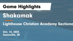 Shakamak  vs Lighthouse Christian Academy Sectional Game Highlights - Oct. 14, 2023
