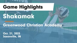 Shakamak  vs Greenwood Christian Academy  Game Highlights - Oct. 21, 2023