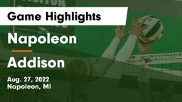 Napoleon  vs Addison   Game Highlights - Aug. 27, 2022