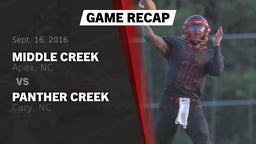 Recap: Middle Creek  vs. Panther Creek  2016