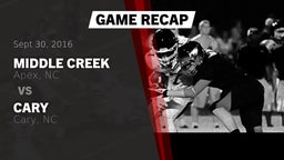 Recap: Middle Creek  vs. Cary  2016