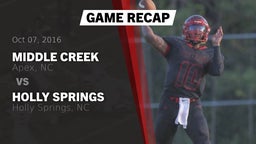Recap: Middle Creek  vs. Holly Springs  2016