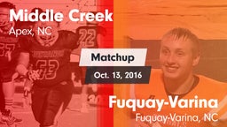 Matchup: Middle Creek High vs. Fuquay-Varina  2016