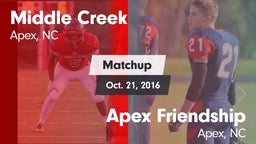Matchup: Middle Creek High vs. Apex Friendship  2016