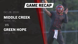 Recap: Middle Creek  vs. Green Hope  2016
