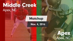 Matchup: Middle Creek High vs. Apex  2016