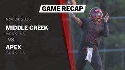 Recap: Middle Creek  vs. Apex  2016