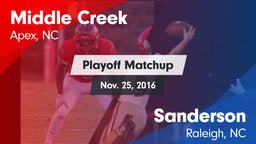 Matchup: Middle Creek High vs. Sanderson  2016