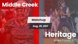 Matchup: Middle Creek High vs. Heritage  2017