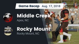 Recap: Middle Creek  vs. Rocky Mount  2018