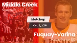 Matchup: Middle Creek High vs. Fuquay-Varina  2018