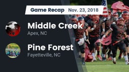 Recap: Middle Creek  vs. Pine Forest  2018