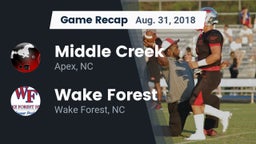 Recap: Middle Creek  vs. Wake Forest  2018