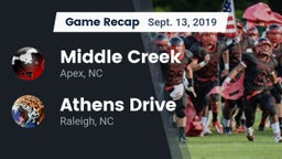 Recap: Middle Creek  vs. Athens Drive  2019