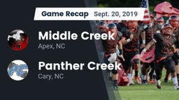 Recap: Middle Creek  vs. Panther Creek  2019