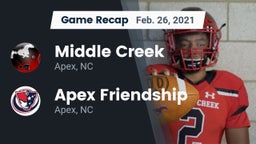Recap: Middle Creek  vs. Apex Friendship  2021