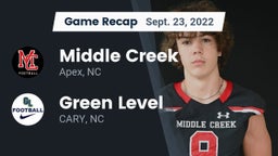 Recap: Middle Creek  vs. Green Level  2022