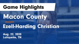 Macon County  vs Ezell-Harding Christian  Game Highlights - Aug. 22, 2020