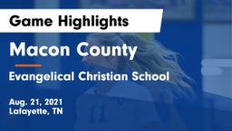 Macon County  vs Evangelical Christian School Game Highlights - Aug. 21, 2021