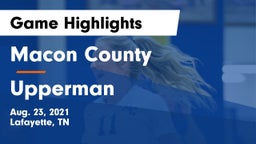 Macon County  vs Upperman  Game Highlights - Aug. 23, 2021