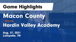Macon County  vs Hardin Valley Academy Game Highlights - Aug. 27, 2021