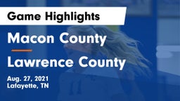 Macon County  vs Lawrence County  Game Highlights - Aug. 27, 2021