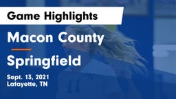 Macon County  vs Springfield  Game Highlights - Sept. 13, 2021