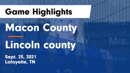 Macon County  vs Lincoln county Game Highlights - Sept. 25, 2021