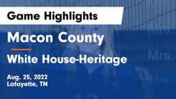Macon County  vs White House-Heritage  Game Highlights - Aug. 25, 2022