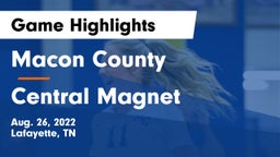 Macon County  vs Central Magnet Game Highlights - Aug. 26, 2022