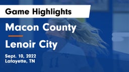 Macon County  vs Lenoir City  Game Highlights - Sept. 10, 2022