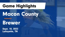 Macon County  vs Brewer Game Highlights - Sept. 10, 2022