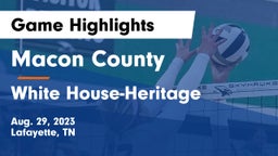 Macon County  vs White House-Heritage  Game Highlights - Aug. 29, 2023