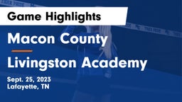 Macon County  vs Livingston Academy Game Highlights - Sept. 25, 2023