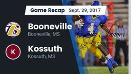 Recap: Booneville  vs. Kossuth  2017