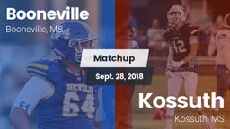 Matchup: Booneville vs. Kossuth  2018