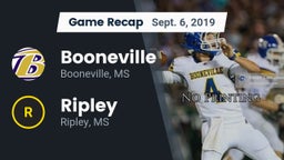 Recap: Booneville  vs. Ripley  2019