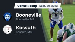 Recap: Booneville  vs. Kossuth  2022
