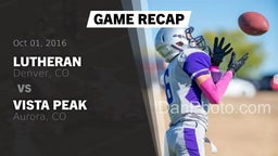 Recap: Lutheran  vs. Vista Peak  2016