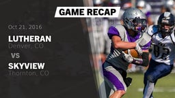 Recap: Lutheran  vs. Skyview  2016